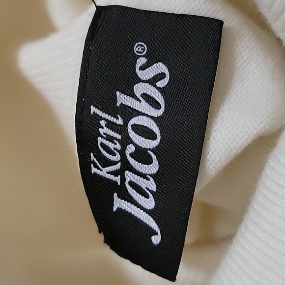 Embroidered Karl Jacobs white enchantment turtle neck sweater size small - Picture 4 of 8